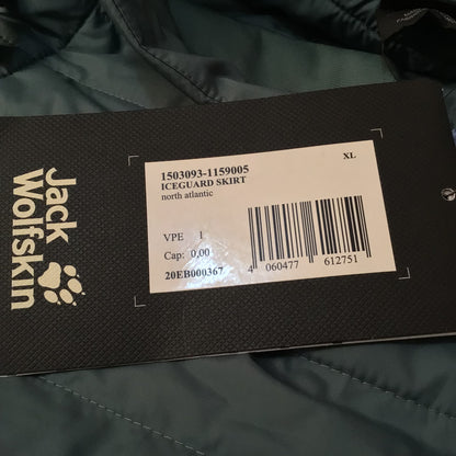 BNWT Jack Wolfskin North Atlantic Blue Green Iceguard Skirt Size XL w/Bag
