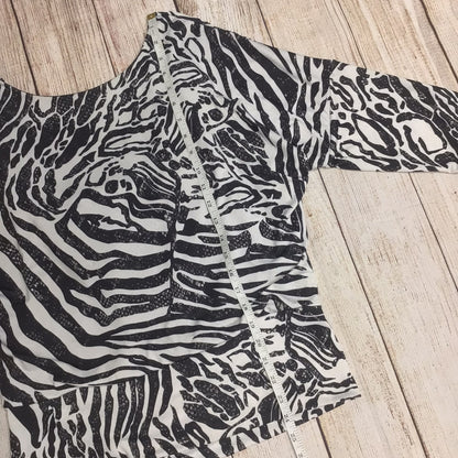 BNWT Star by Julien MacDonald Black & White Zebra Print Cowl Top RRP £35 Size 12