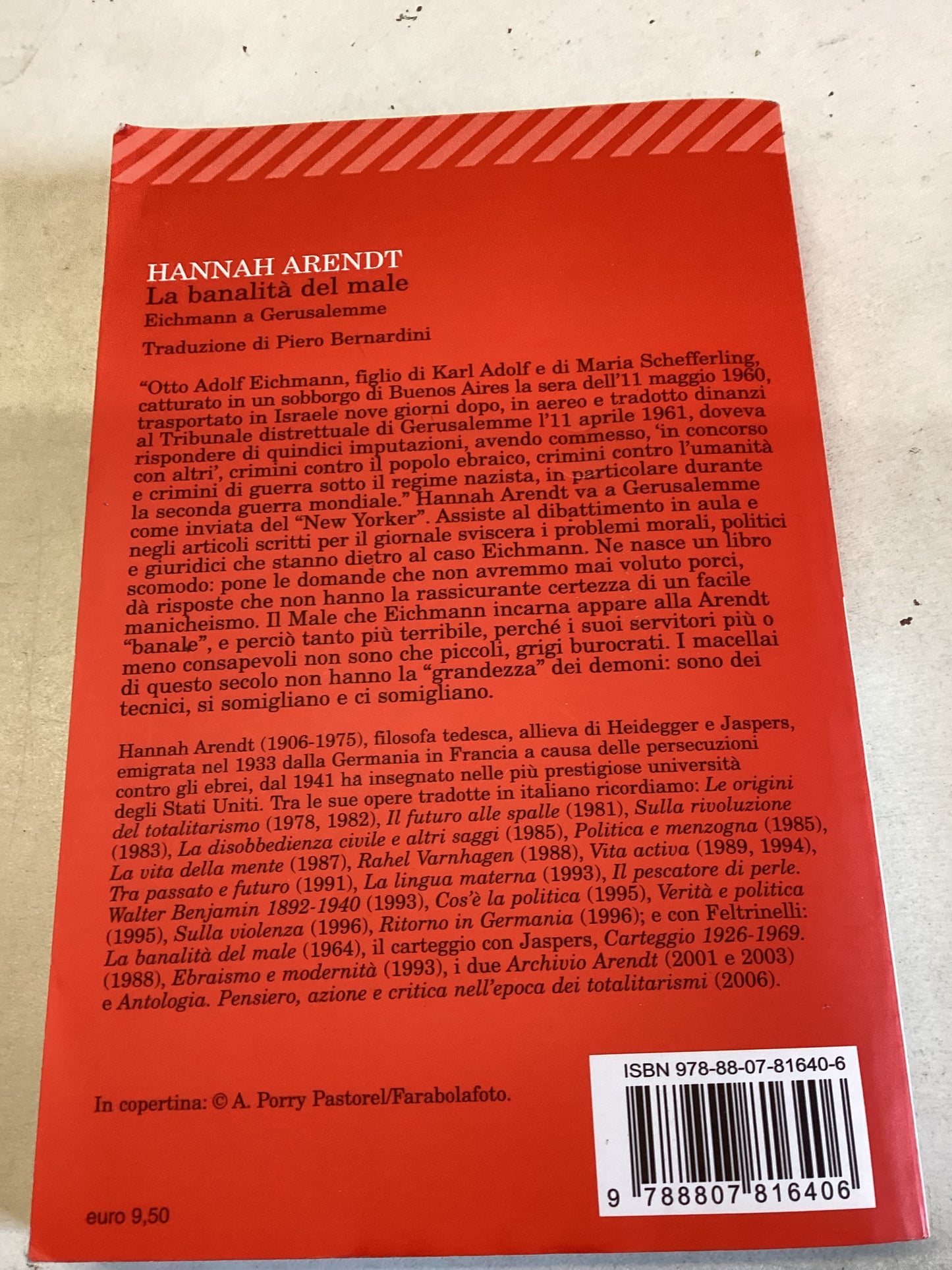 La Banalita del Male Eichmann a Gerusalemme Hannah Arendt