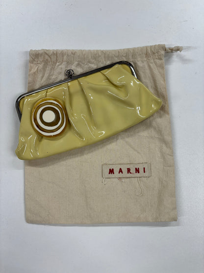 Marni Yellow Patent Leather Clutch Bag