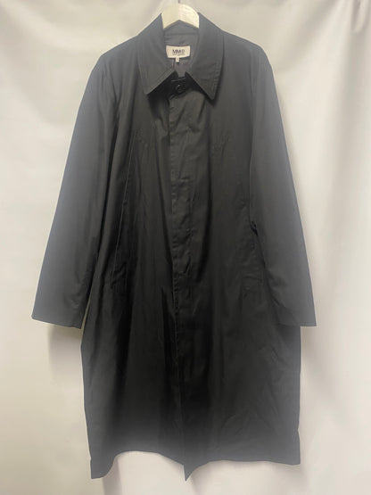 Maison Margiela Black Cotton Trench Coat Mac Unisex Remodelled Large 44/48