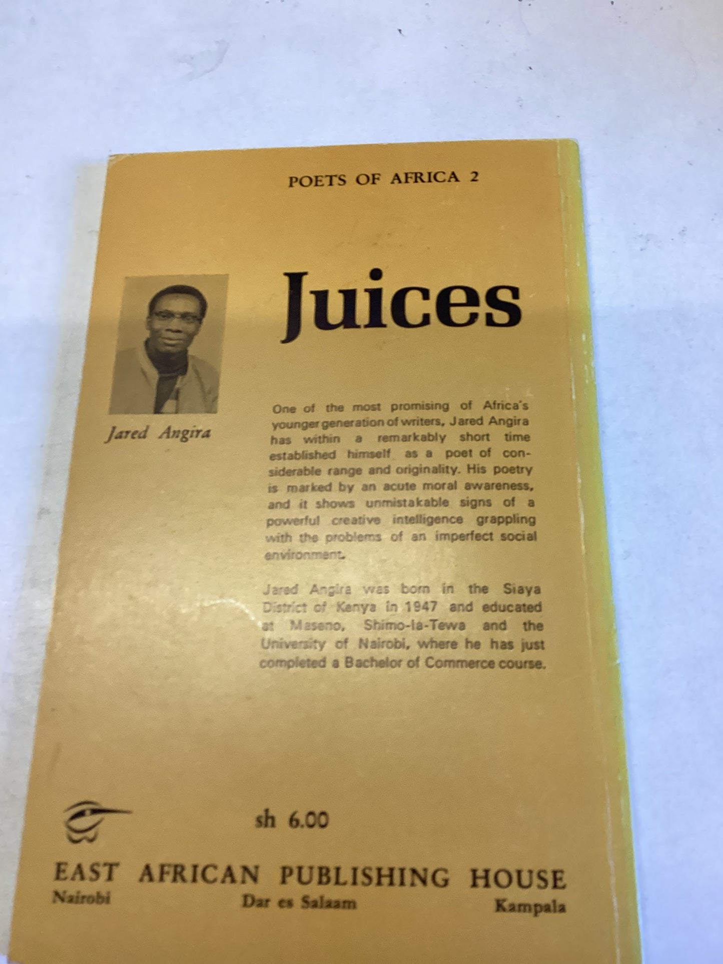 Juices Poems By Jared Angira