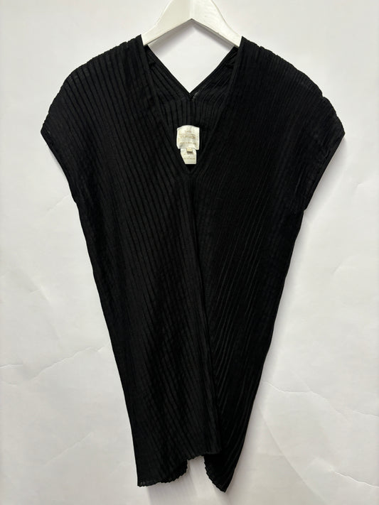 Sara Sturgeon Black Linen Tunic Top Large