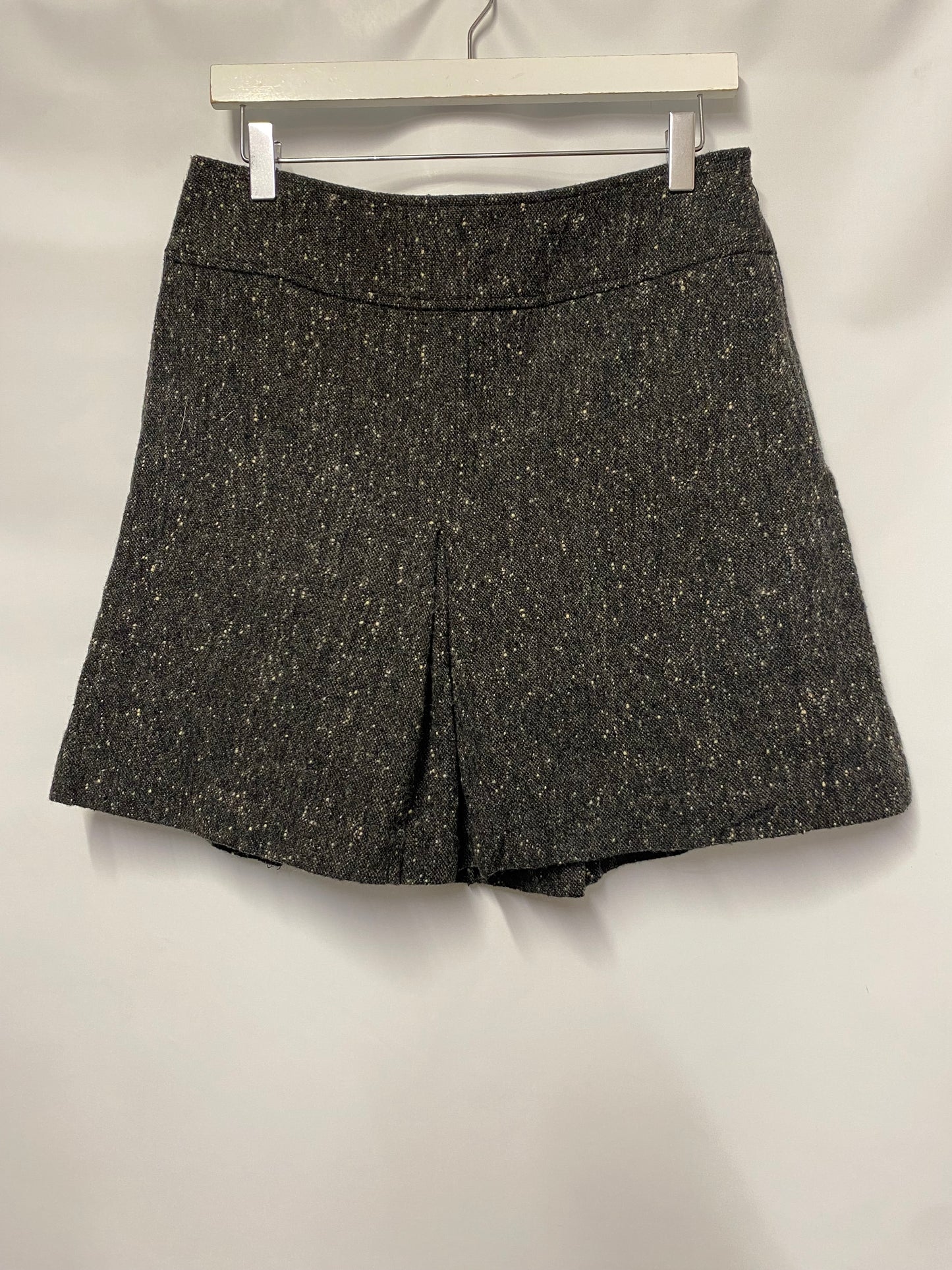 Ann Taylor Grey Wool Blend Pleat Mini Skirt 14