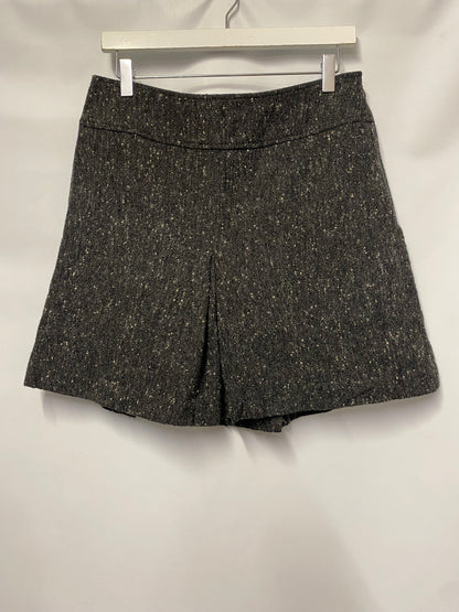 Ann Taylor Grey Wool Blend Pleat Mini Skirt 14