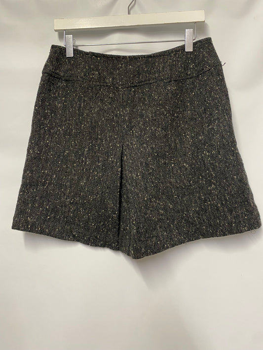 Ann Taylor Grey Wool Blend Pleat Mini Skirt 14