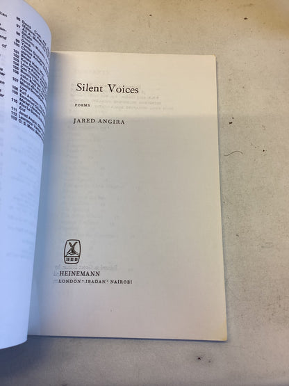 Silent Voices Poems Jared Angira