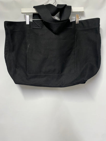 AllSaints Black Ali Logo Large Canvas Tote Bag