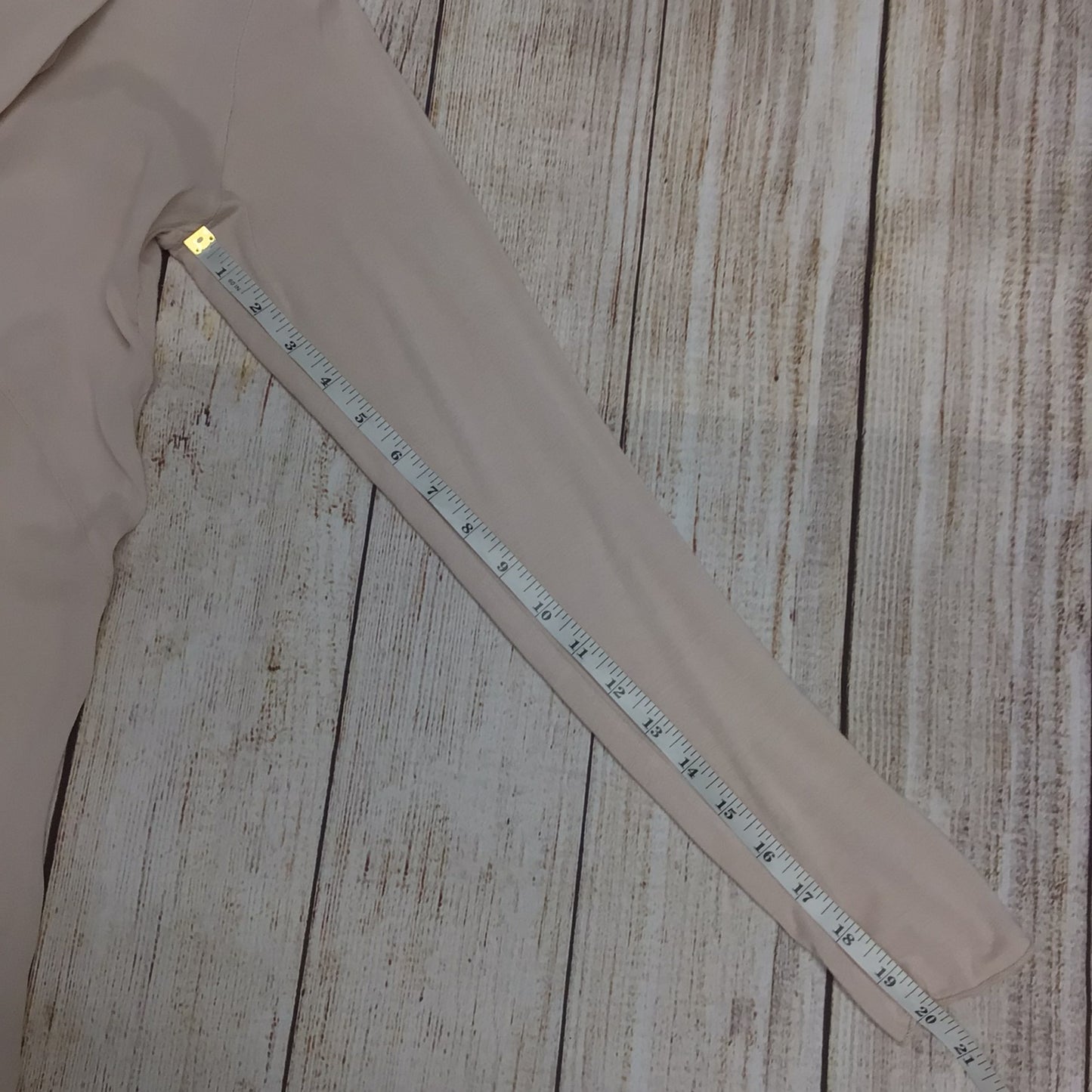 BNWT Collezione Gaia Light Peach Long Cowl Neck Tunic Top w/Silk Size S