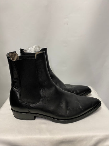 AllSaints Black Leather Pointed Toe Chelsea Boots 44/9.5