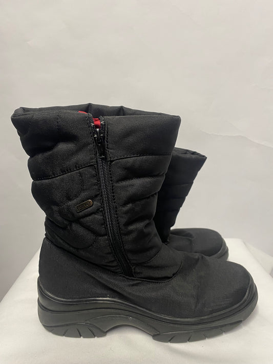 Raintex Black Zip Up Snow Boots 8