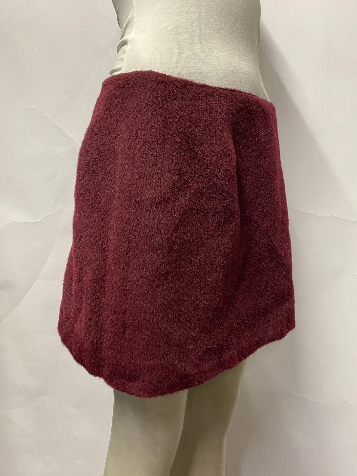 Burberry Red Alpaca Wool Mini Skirt 12