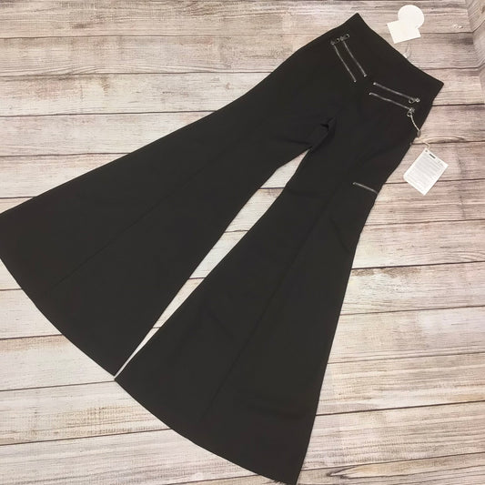 BNWT Chloé Brown Flared 97% Wool Trousers w/Zipped Pockets Size 36 (UK 8)