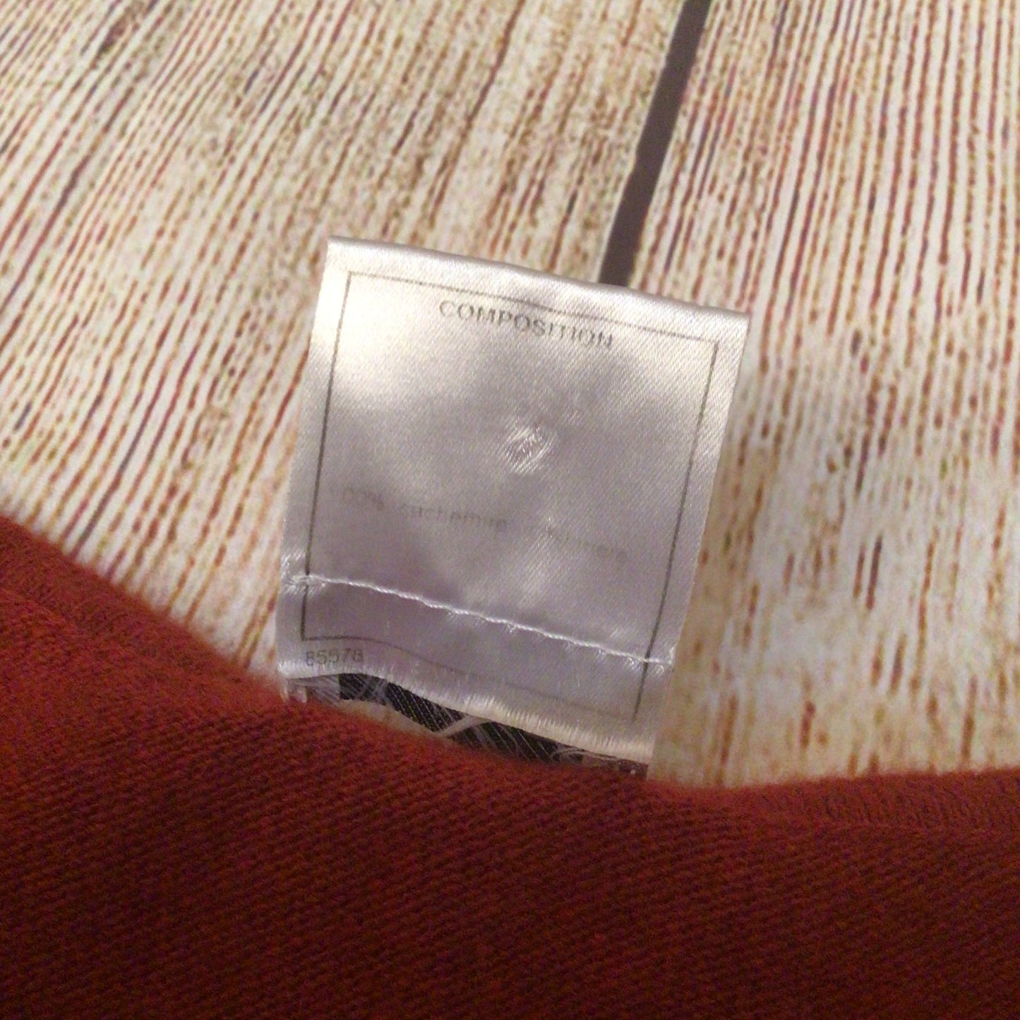 Vintage Chanel Rust Brown Knitted 100% Cashmere Top Size 42 (P22313W03243)