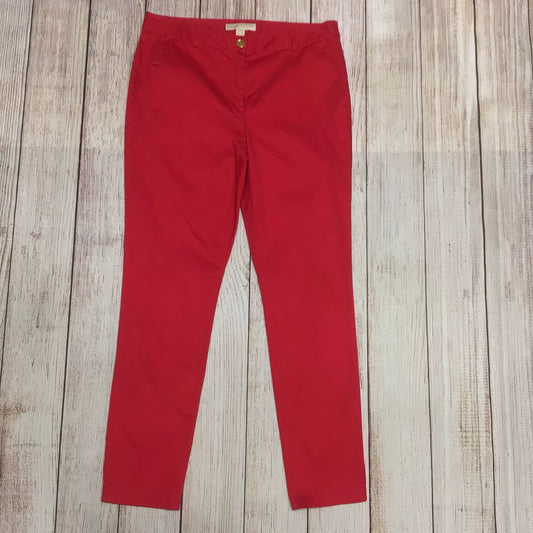 Michael Kors Pink Red Chino Trousers Size 6