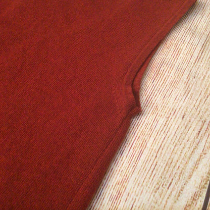 Vintage Chanel Rust Brown Knitted 100% Cashmere Top Size 42 (P22313W03243)