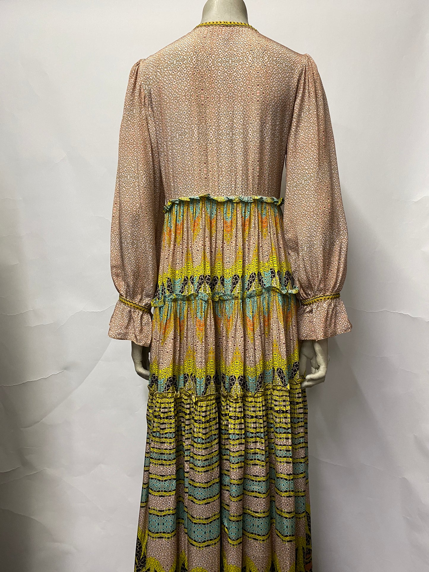 Bhanuni by Jyoti Pink and Multi Boho Maxi Dress 12