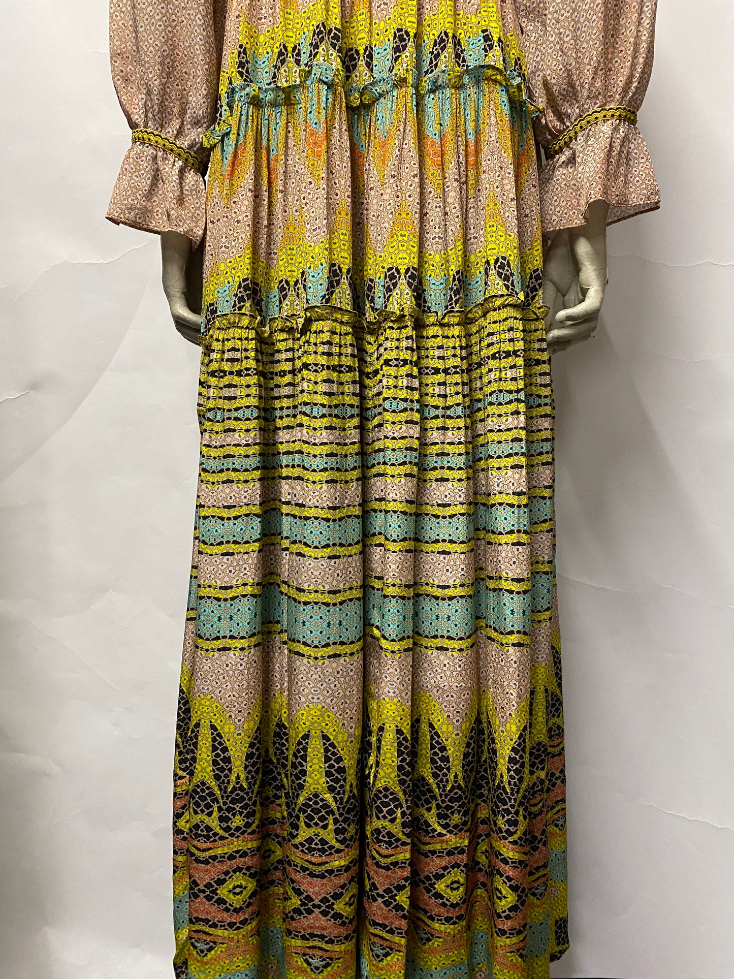 Bhanuni by Jyoti Pink and Multi Boho Maxi Dress 12