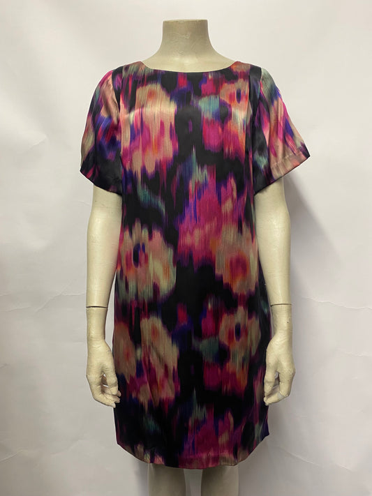 John Lewis Women Multi Coloured Silk Shift Dress 10