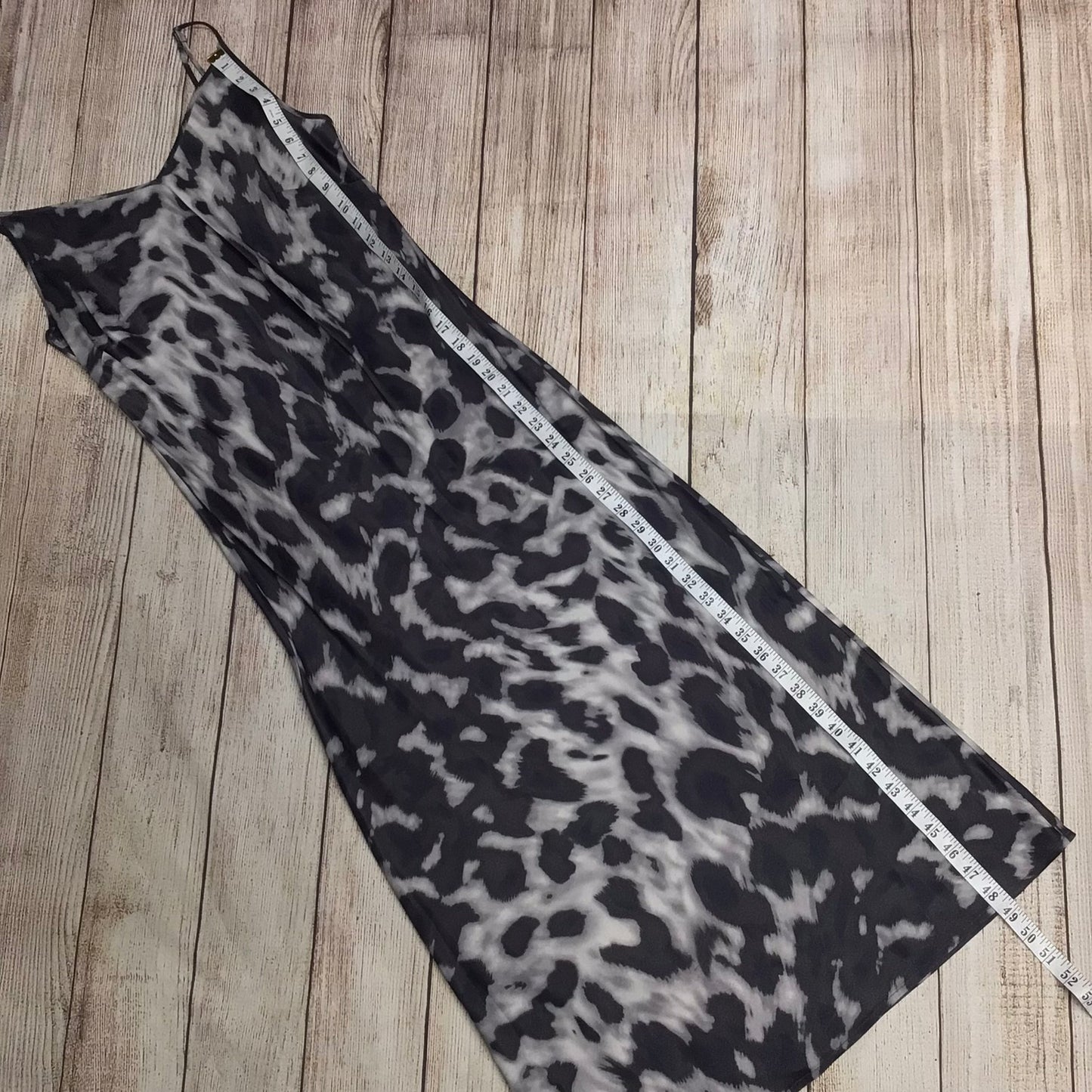 Mint Velvet Grey Animal Print Slip Dress Size M