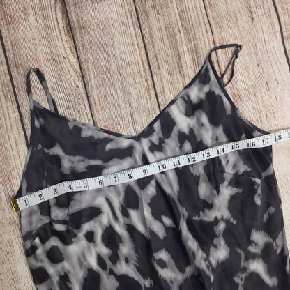 Mint Velvet Grey Animal Print Slip Dress Size M