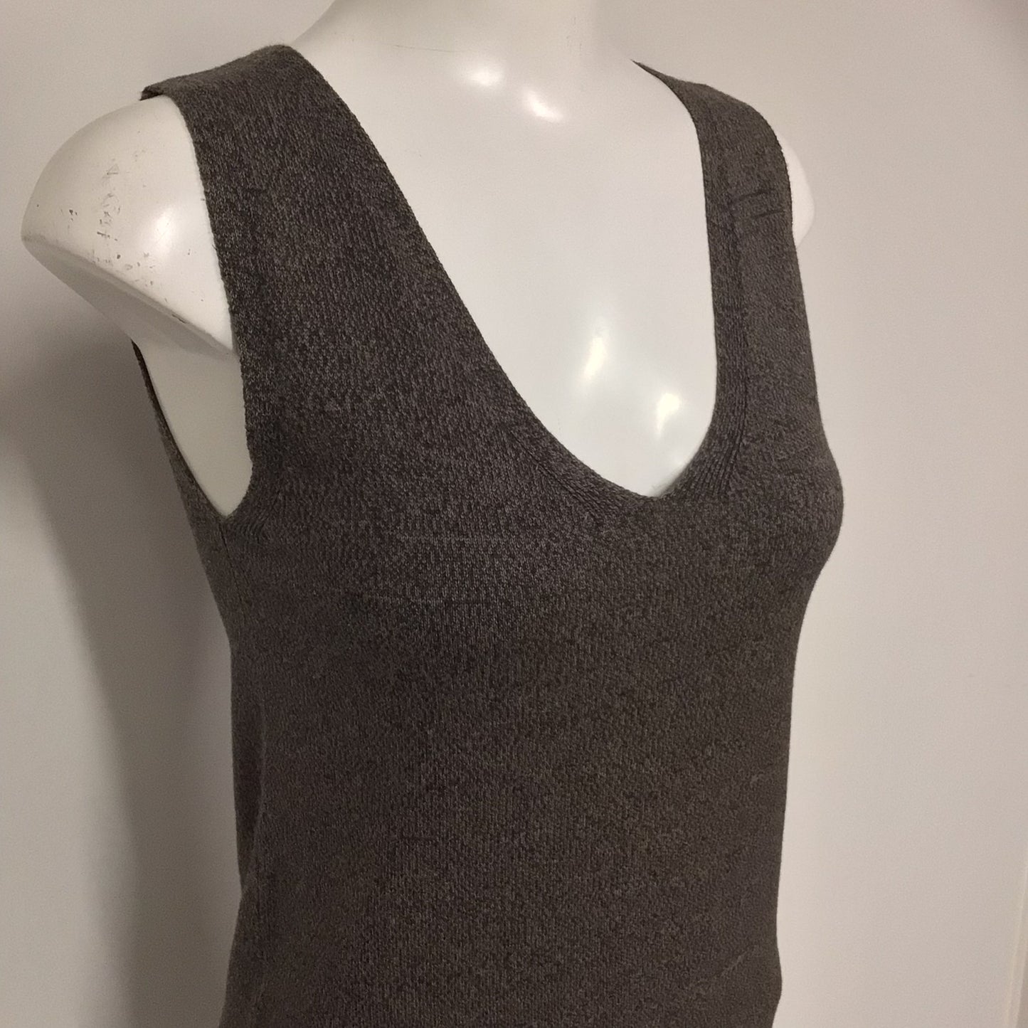 AllSaints Grey Brown Asymmetric Sleeveless Jumper Dress Size M