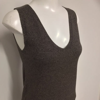 AllSaints Grey Brown Asymmetric Sleeveless Jumper Dress Size M