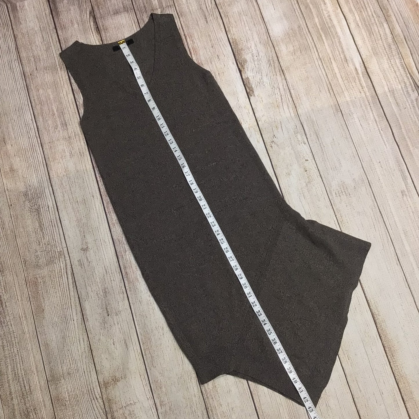 AllSaints Grey Brown Asymmetric Sleeveless Jumper Dress Size M