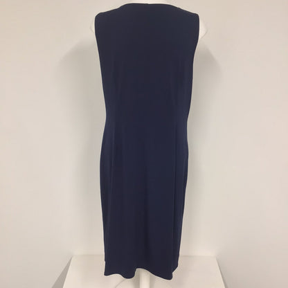 David Emanuel Navy Blue Dress w/Sequin Detail Size 14