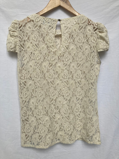 AMBALI Paris Cream Lace Blouse Size 12