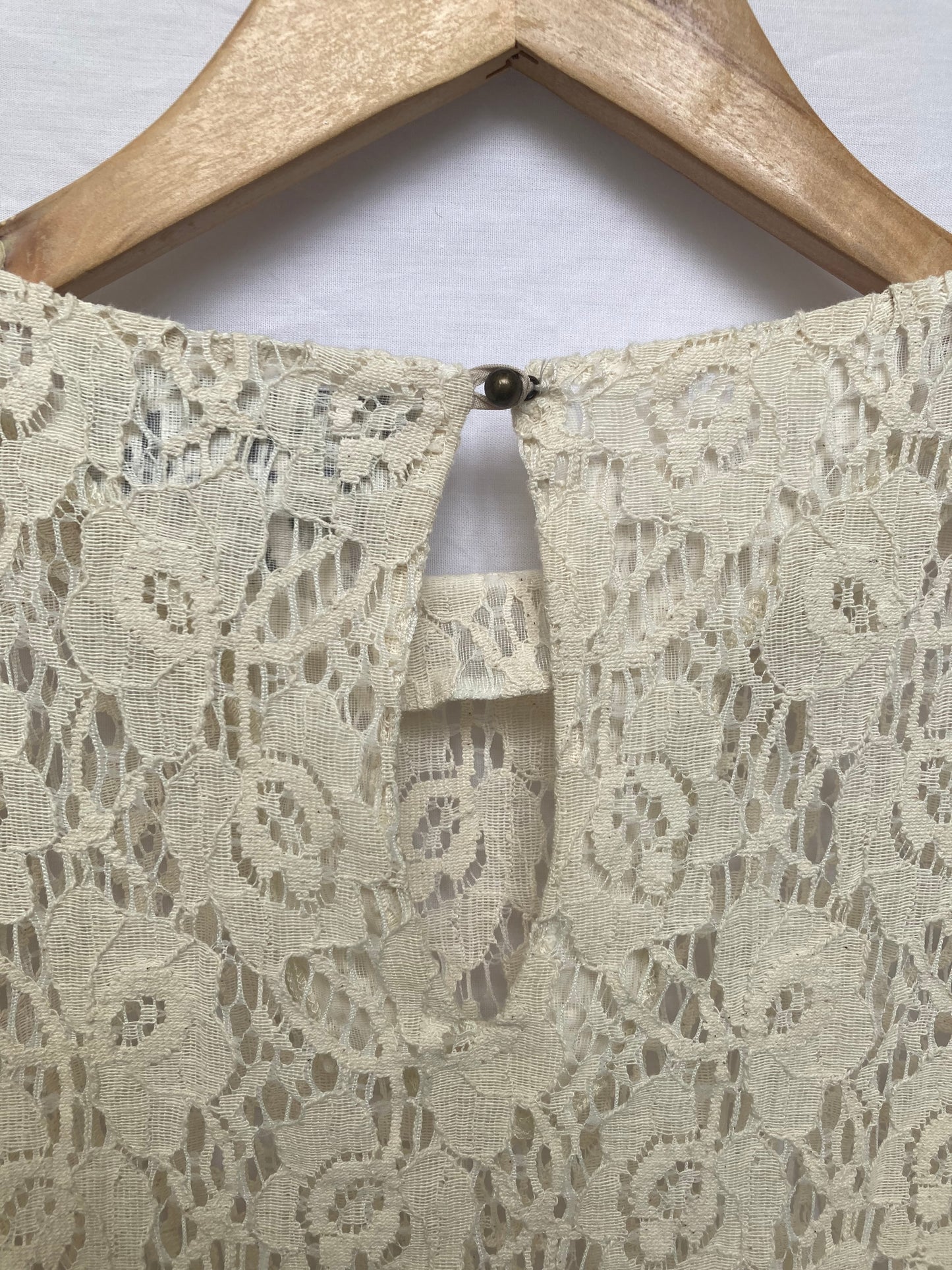 AMBALI Paris Cream Lace Blouse Size 12