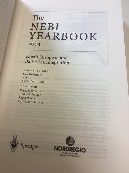 The NEBI Yearbook 2003 North European  and Baltic Sea Integration