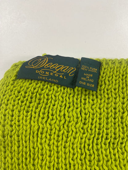 Doogan Made in Donegal Pure Wool Green Knitted Scarf