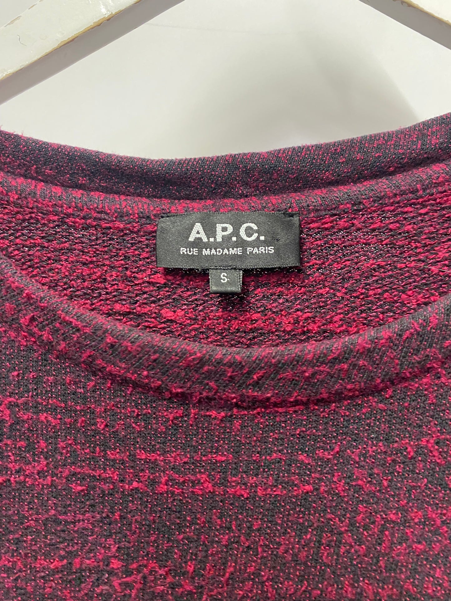 A.P.C. Red/Black Sweater Small