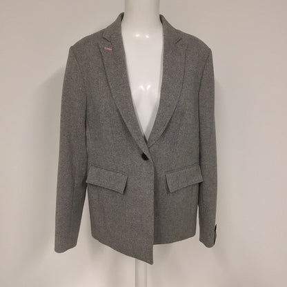 BNWT Next Tailoring Grey Wool Jacket Blazer RRP £75 Size 18