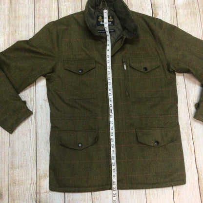 Barbour Green Herringbone Over Check Sapper Jacket Size L