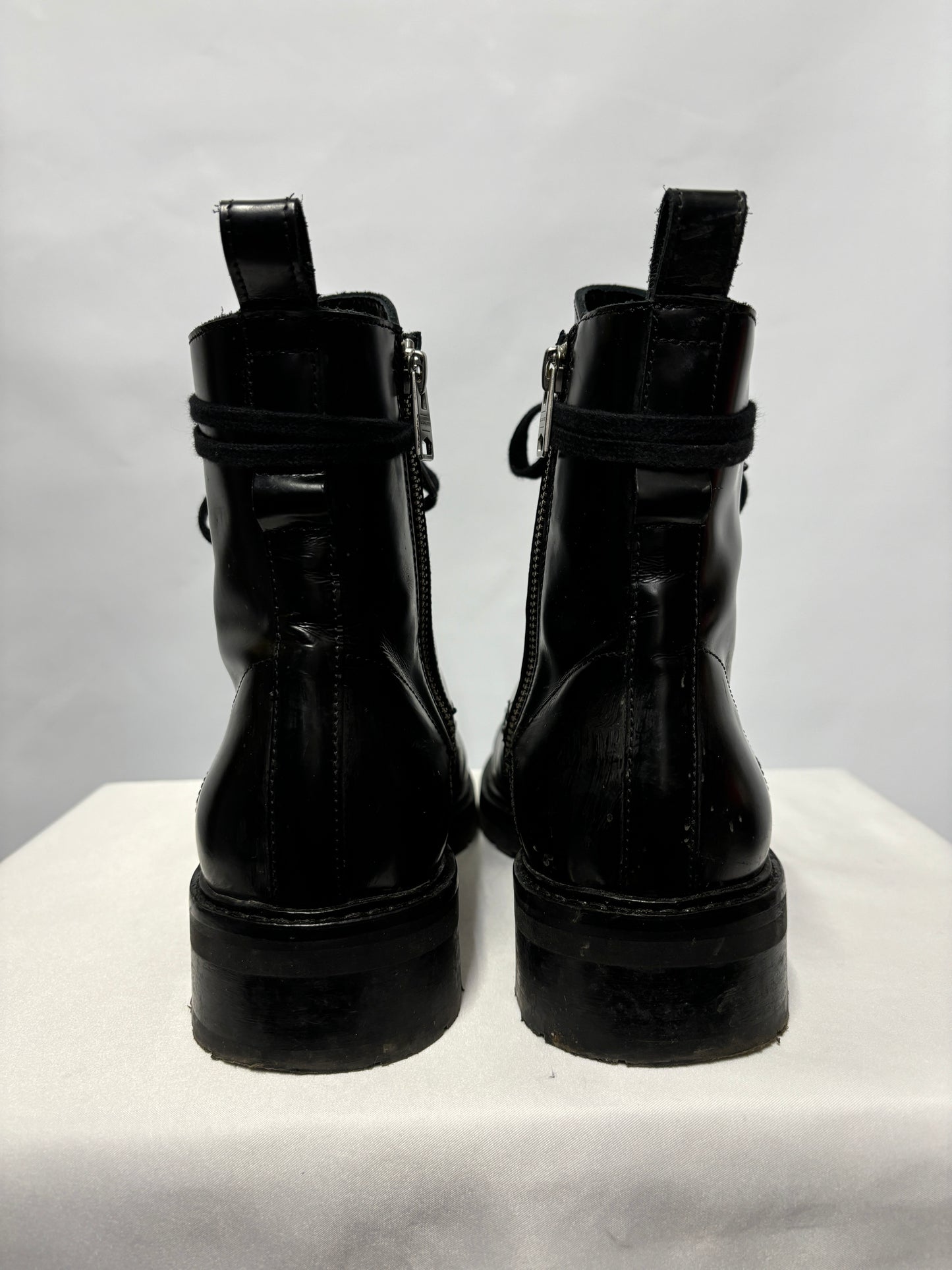 AllSaints Black Leather Lira Ankle Boot 8