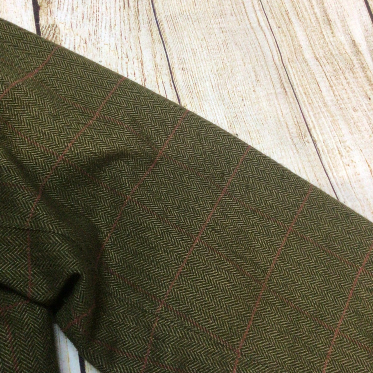 Barbour Green Herringbone Over Check Sapper Jacket Size L