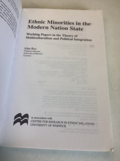 Ethnic Minorities In The Modern Nation State  Migration, Minorities and Citzenship John Rex