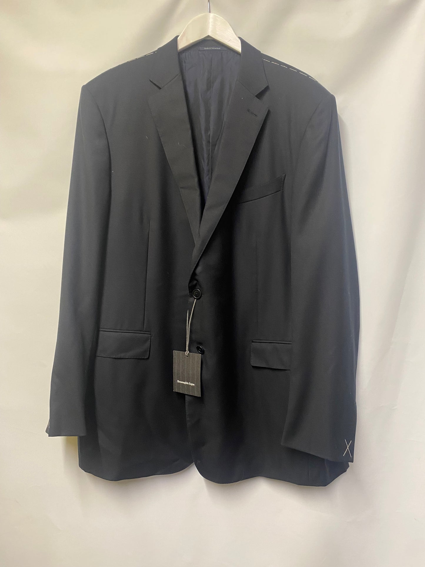 Ermenegildo Zegna Navy Stitched Blazer 52" XXL