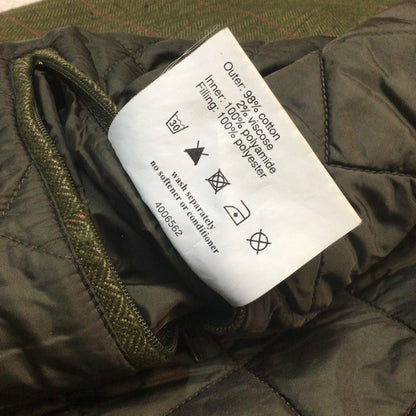 Barbour Green Herringbone Over Check Sapper Jacket Size L