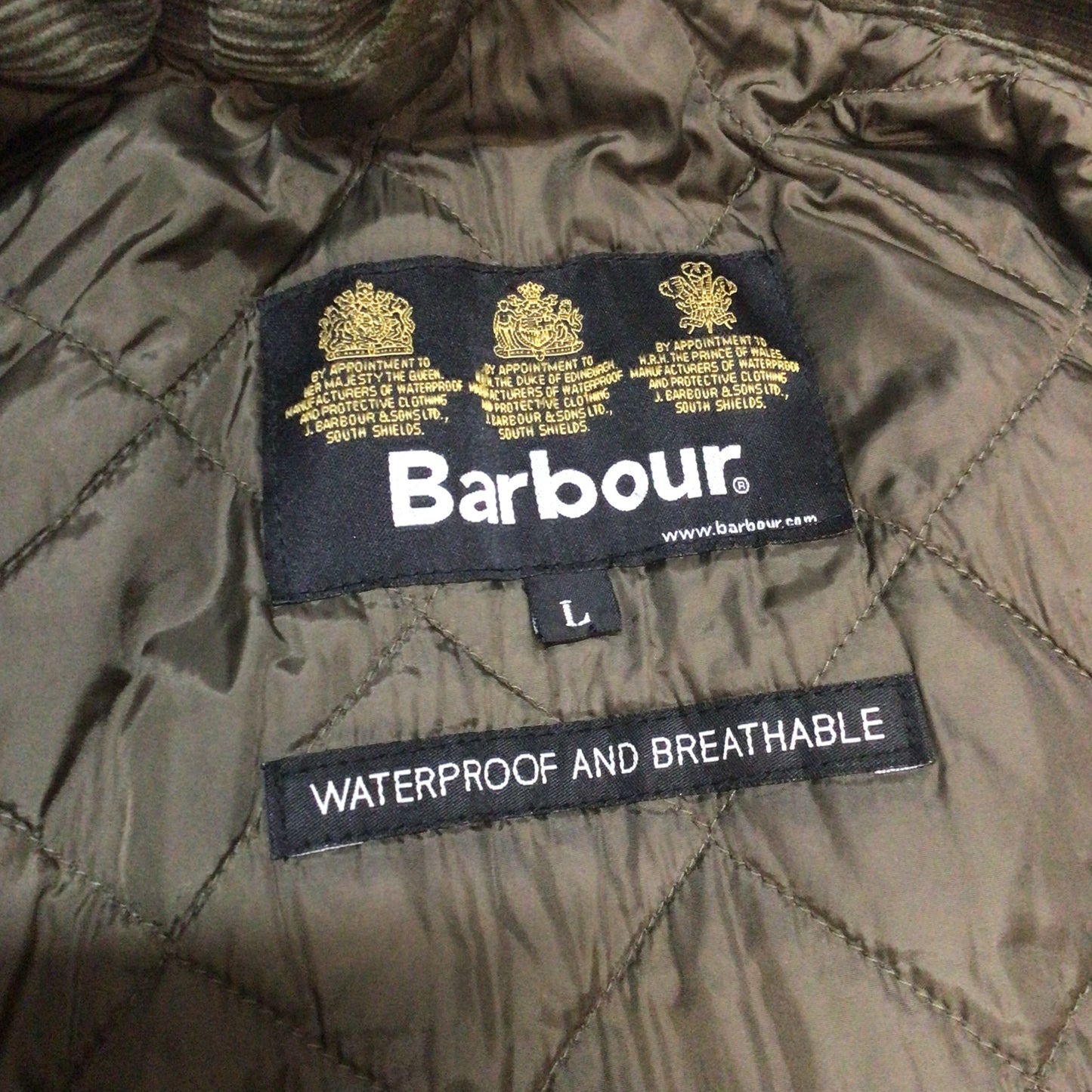 Barbour Green Herringbone Over Check Sapper Jacket Size L