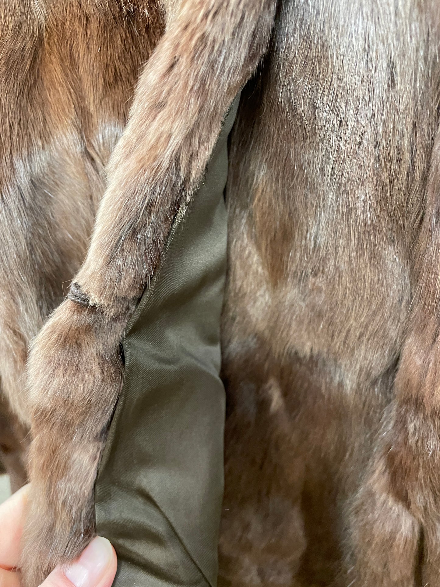 Vintage Brown Faux Fur Jacket Coat Medium