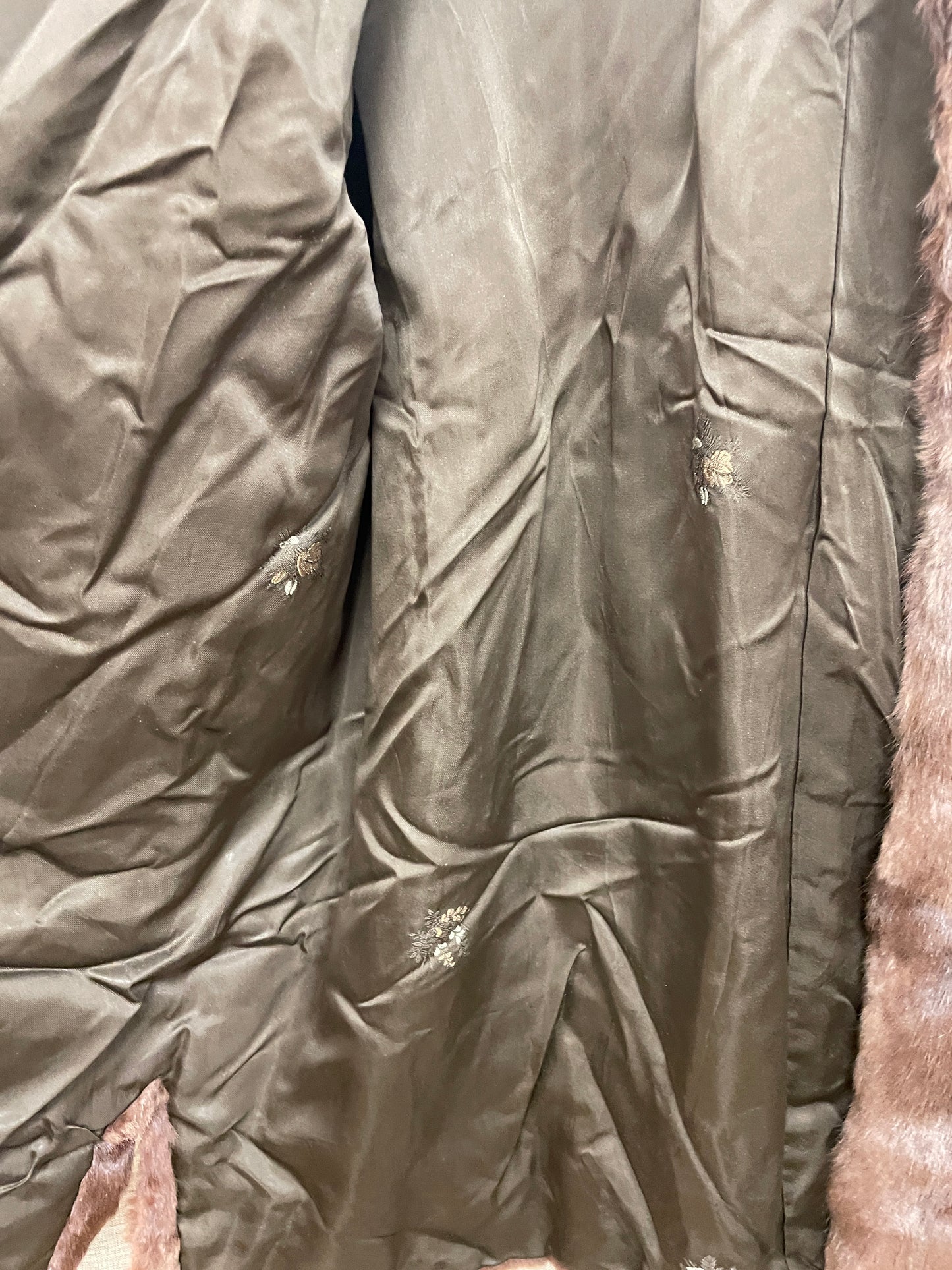 Vintage Brown Faux Fur Jacket Coat Medium