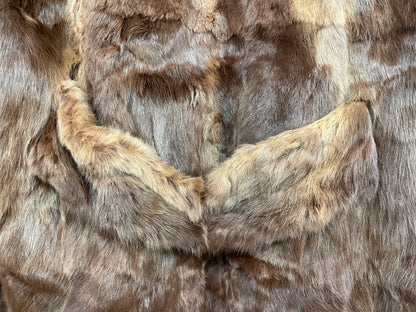 Vintage Brown Faux Fur Jacket Coat Medium