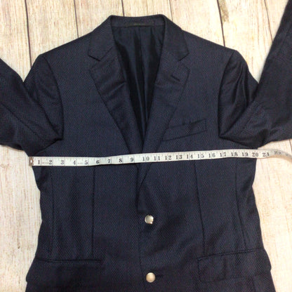 Pal Zileri Dark Blue Wool Cashmere Blazer Jacket Size 50R