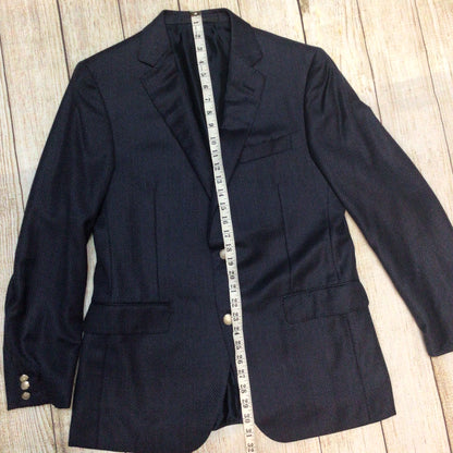 Pal Zileri Dark Blue Wool Cashmere Blazer Jacket Size 50R