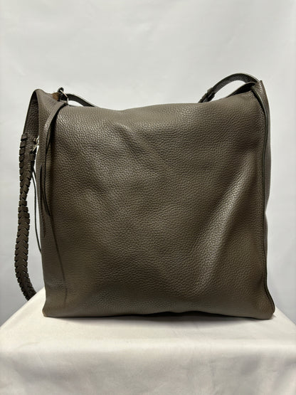 AllSaints Grey Full Grain Leather Kita Backpack