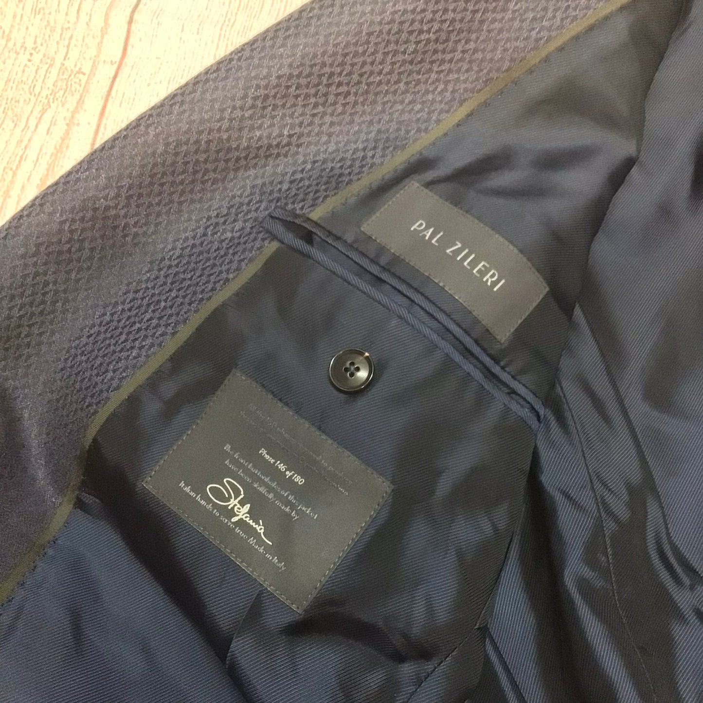 Pal Zileri Dark Blue Wool Cashmere Blazer Jacket Size 50R