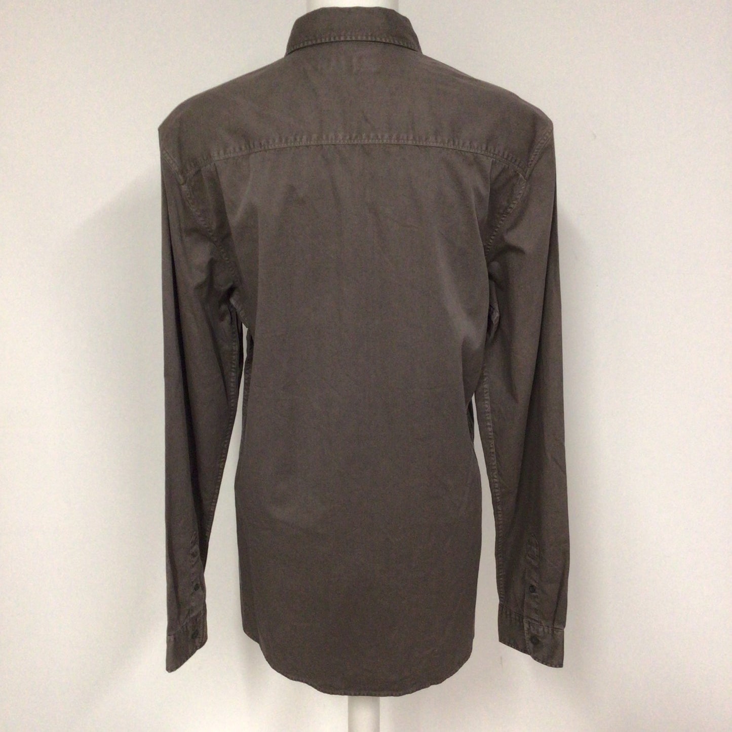 AllSaints Grey Dilla Long Sleeve Shirt Size M